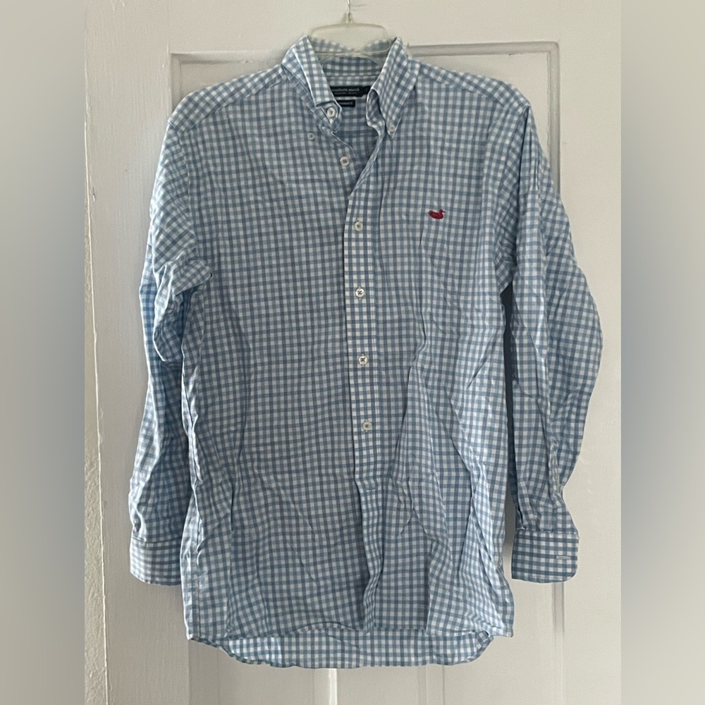 Southern Marsh Light Blue Gingham Shirt
